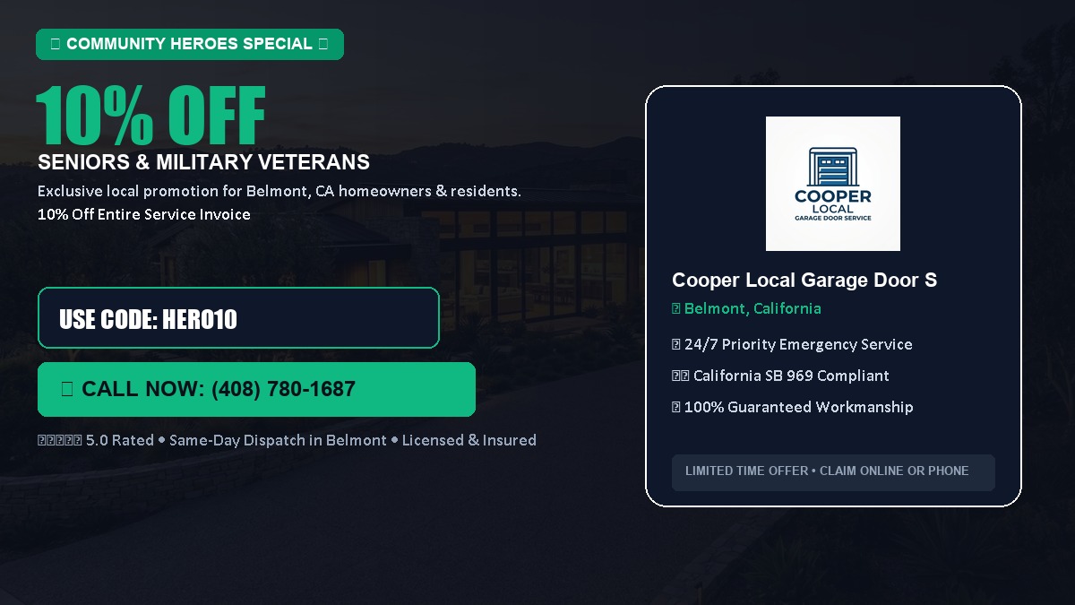 10% OFF Senior Citizens (65+) & Military / Veteran Community Discount in Belmont, CA